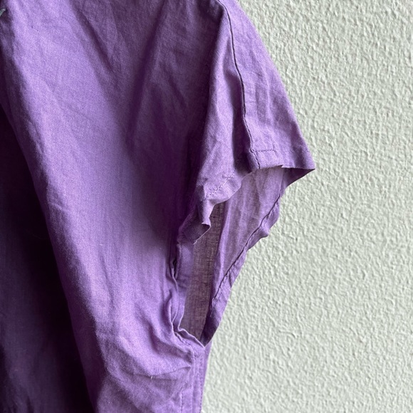 Purple embroidered tunic like top - Picture 2 of 6